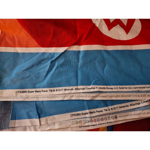 Uncut 8 Panels Nintendo Super Mario cotton Fabric 36x45" each Fabric Craft - Picture 10 of 12
